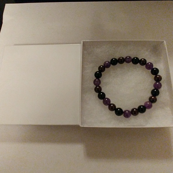 Amethyst & Garnet Stone Bracelet - Picture 8 of 8